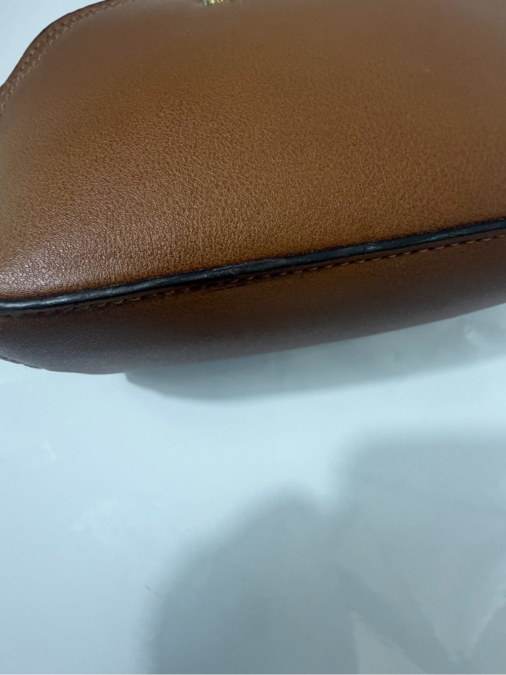 Steve Madden Brown Crossbody Bag Gold Chain Small Purse - Picture 7 of 11